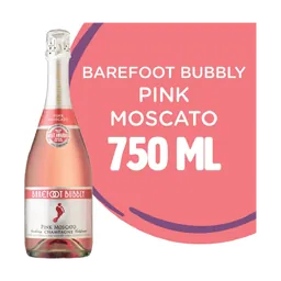 Barefoot Bubbly Pink Moscato Champagne California Sparkling Wine bottle