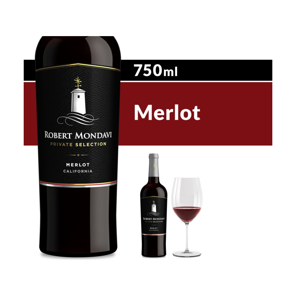 Robert Mondavi Private Selection Merlot Red Wine bottle