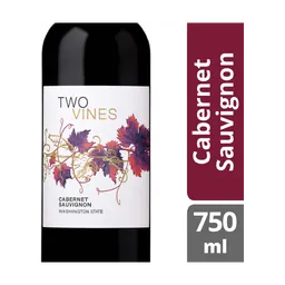 Two Vines Cabernet Sauvignon Washington Red Wine bottle