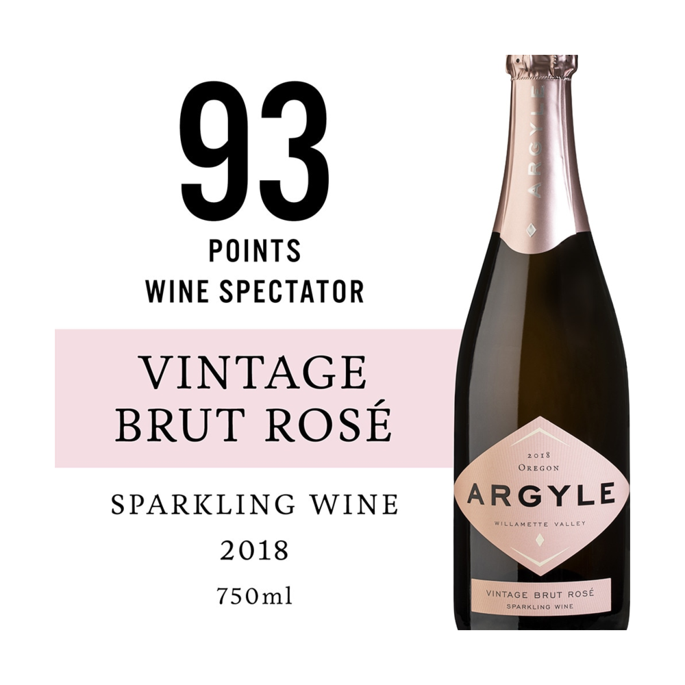 Argyle Vintage Brut Rose Champagne Oregon Sparkling Wine bottle