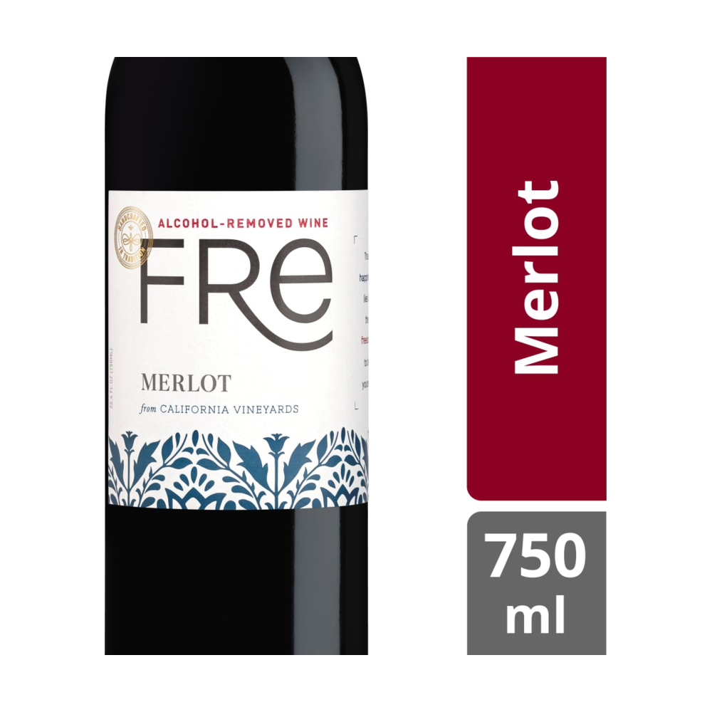 FRE Alcohol-Removed Merlot California Red Wine 750 ml bottle
