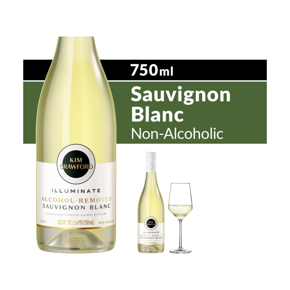 Kim Crawford Illuminate Alcohol-Removed Sauvignon Blanc White Wine bottle
