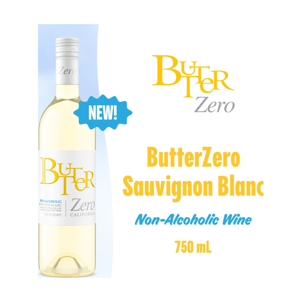 Butter Zero Alcohol Removed Sauvignon Blanc California White Wine bottle
