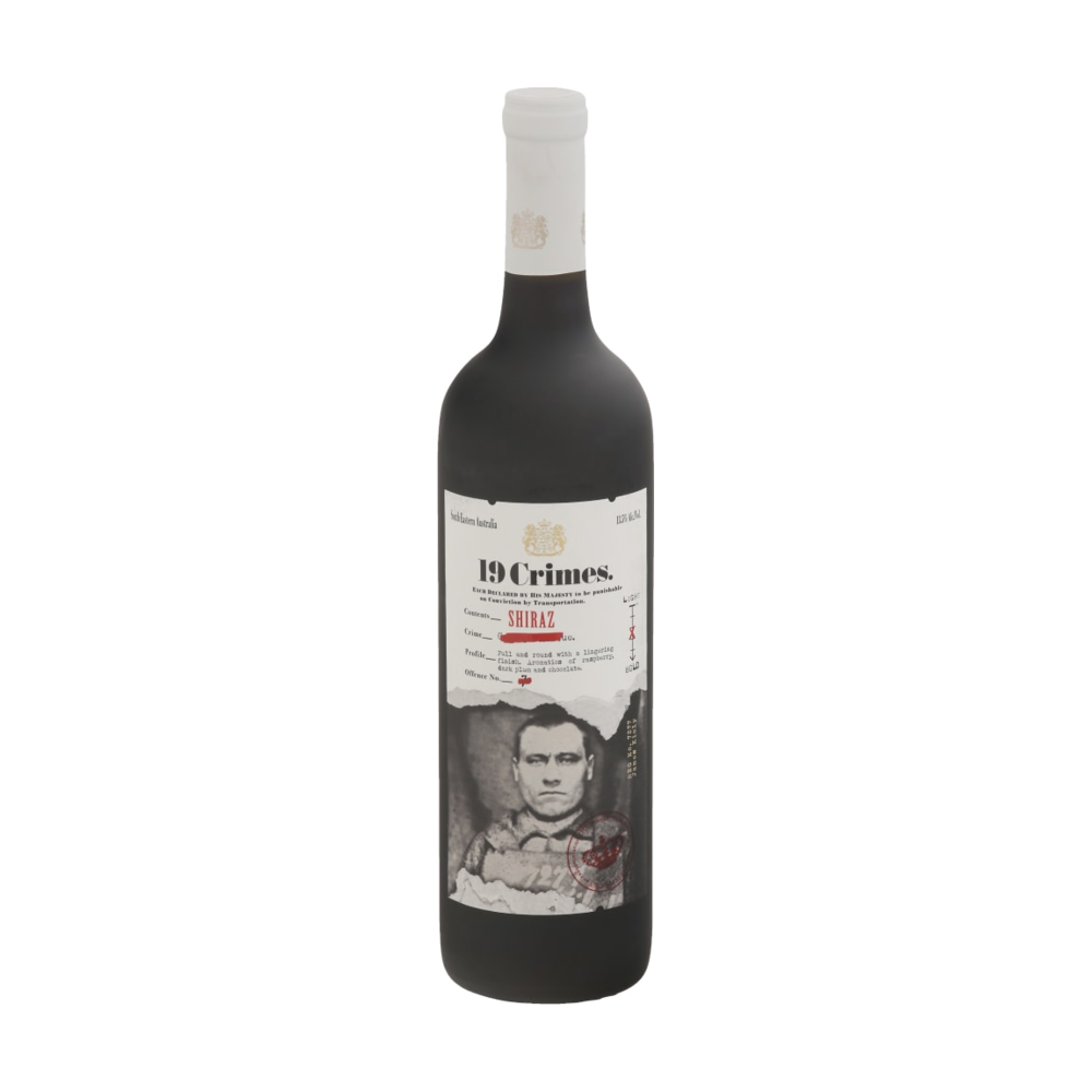 19 Crimes Shiraz Red Wine bottle