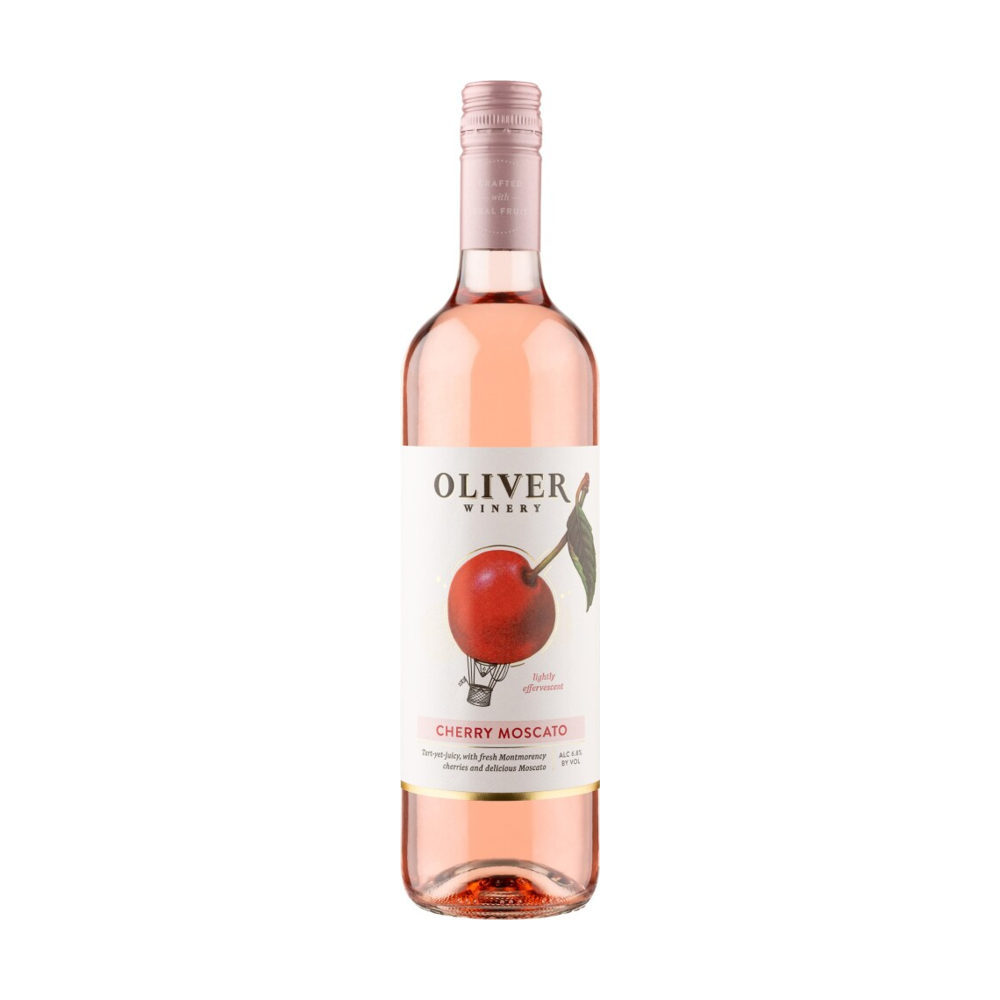 Oliver Winery Cherry Moscato Wine bottle