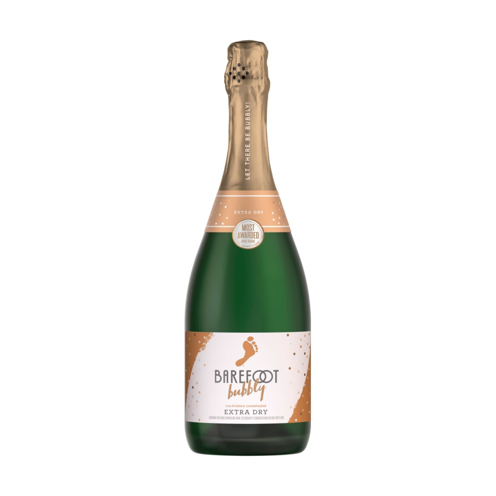 Barefoot Bubbly Extra Dry Champagne California Sparkling Wine bottle