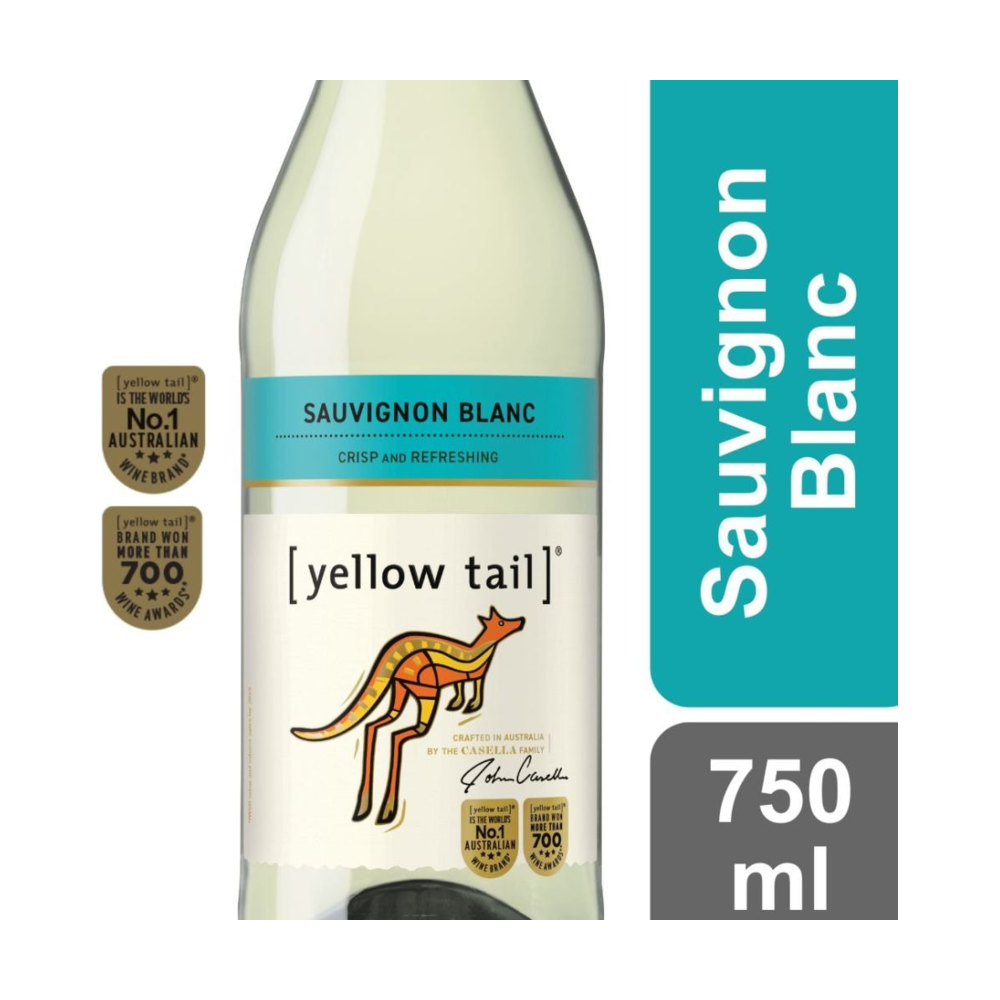 Yellow Tail Sauvignon Blanc Australia White Wine bottle