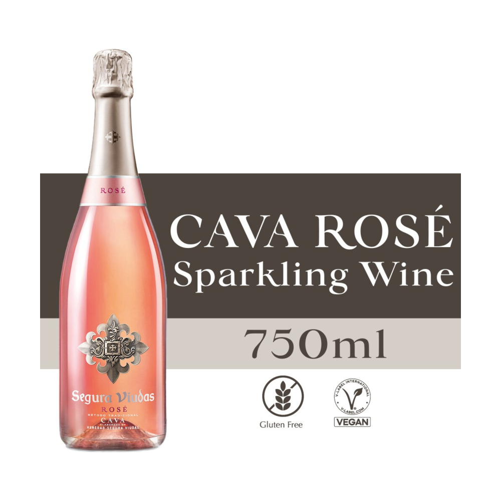 Segura Viudas Brut Rose Reserva Cava Spain Sparkling Wine bottle