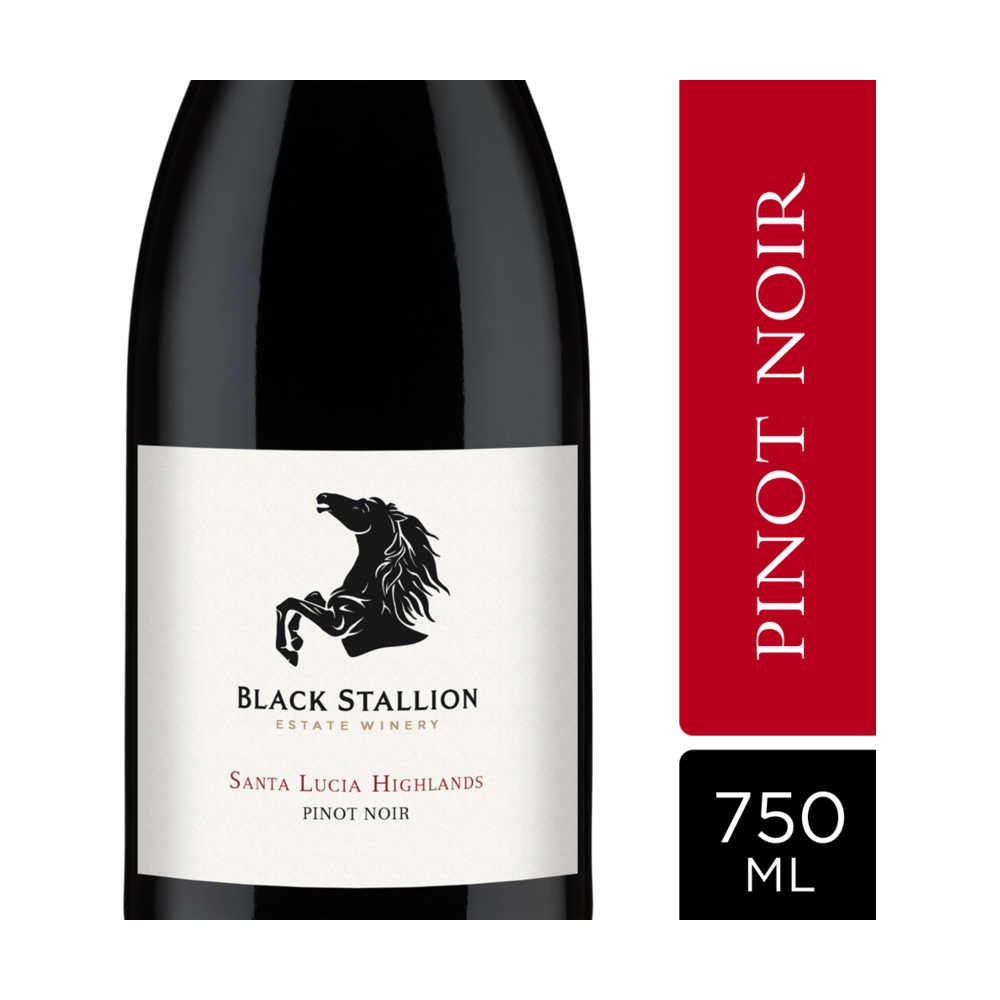 Black Stallion Santa Lucia Highlands Pinot Noir Red Wine, California bottle