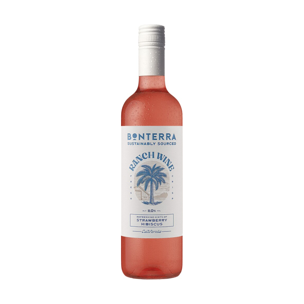 Bonterra Ranch Strawberry Hibiscus Blend California White Wine bottle