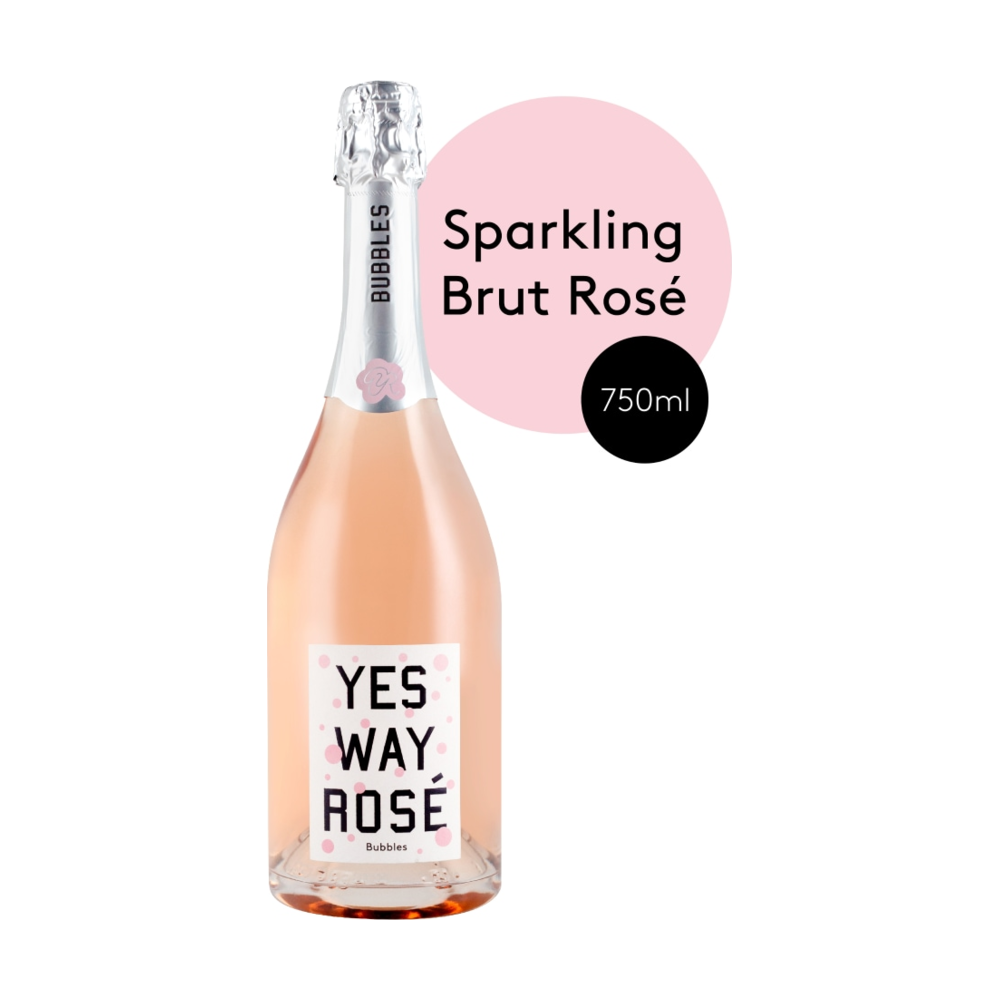 Yes Way Rose Bubbles Sparkling Rose Low Calorie Wine bottle