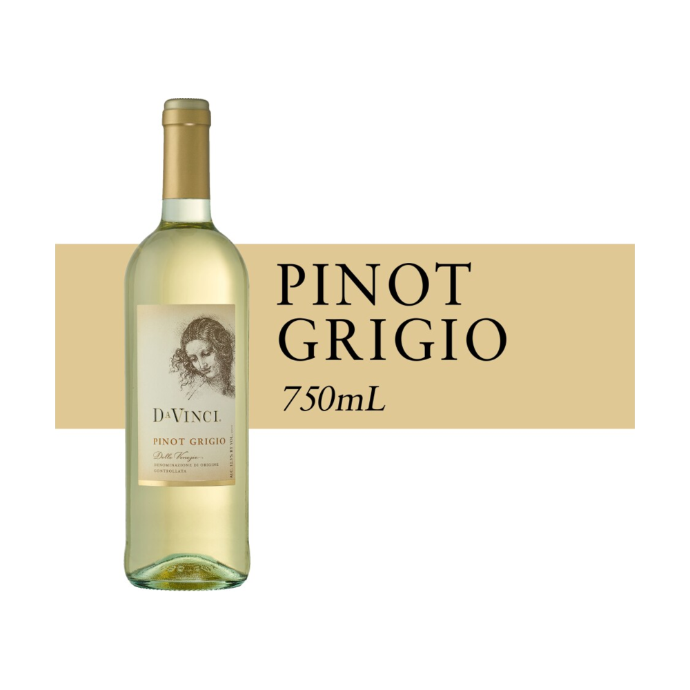 Da Vinci Pinot Grigio Italian White Wine bottle