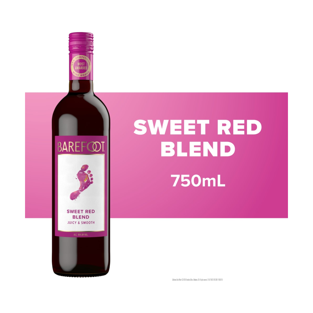 Barefoot Cellars Sweet Red California Red Wine bottle