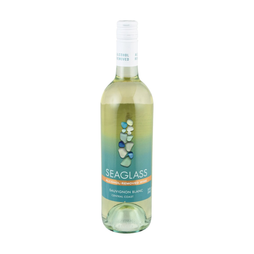 SeaGlass Non-Alcoholic Sauvignon Blanc White Wine bottle
