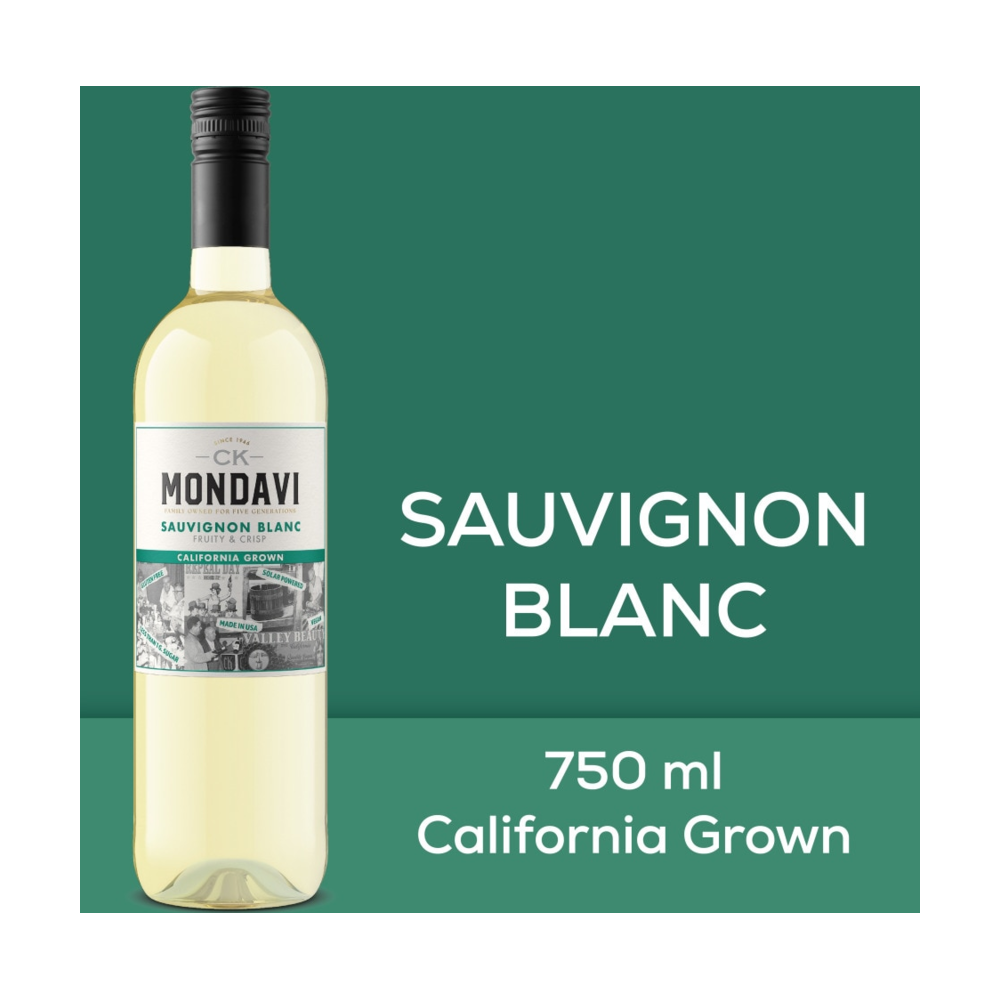 Ck Mondavi Sauvignon Blanc California White Wine bottle