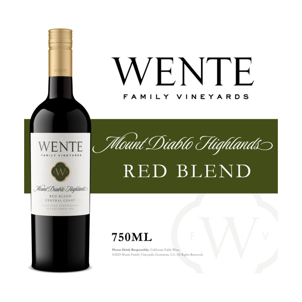 Wente Vineyards Mount Diablo Highlands Blend California Red Wine bottle