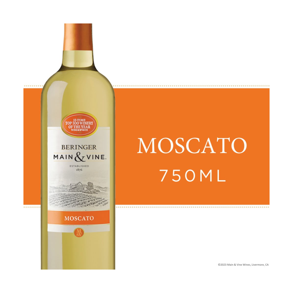 Beringer Main & Vine Moscato California White Wine bottle