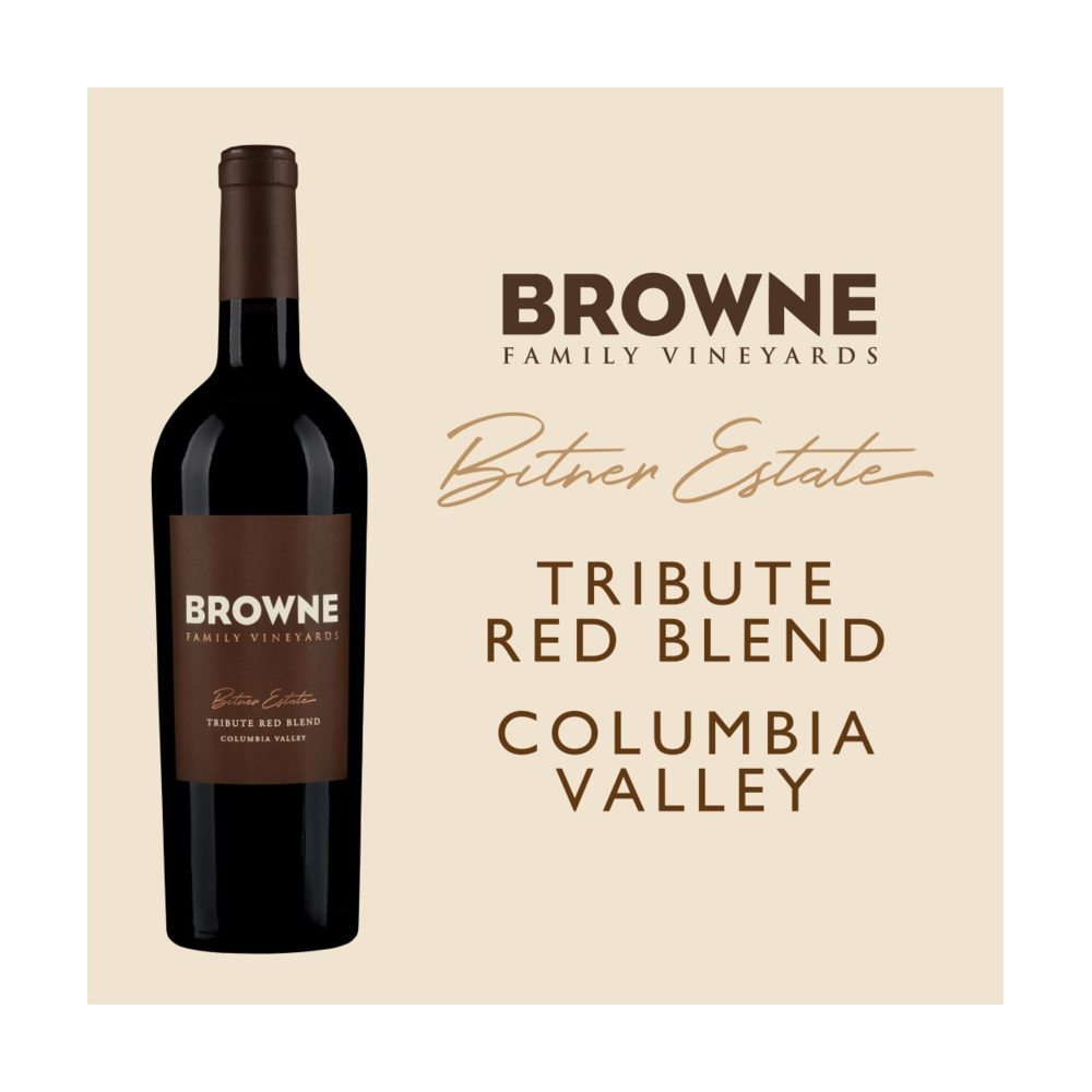 Browne Family Vineyards Bitner Estate Tribute Red Blend Washington Wine bottle