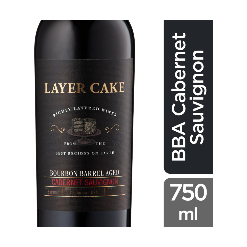 Layer Cake Bourbon Barrel Aged Cabernet Sauvignon California Red Wine bottle